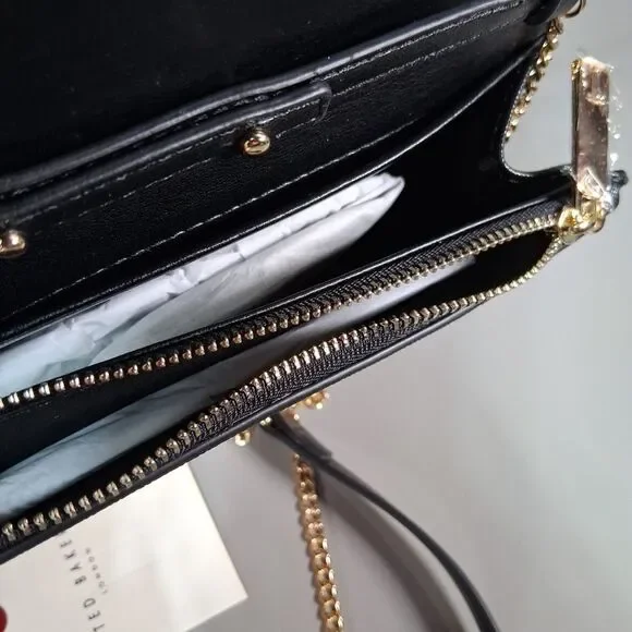 Ted Baker Cyra Floral Black Crossbody Clutch Bag Lock & Key Assessories New $175 - Picture 9 of 10